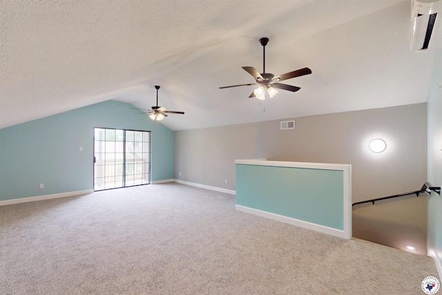 403 Edgewood Ln, Wake Village, TX 75501 - carpeted empty room with a ceiling fan, vaulted ceiling, and baseboards