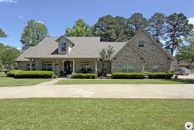 220 Quail Trl, Texarkana, TX 75501 - view of front of house featuring brick siding, roof with shingles, and a front yard