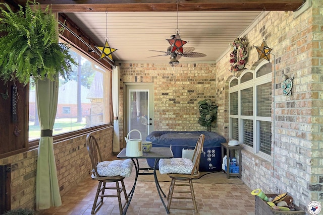 220 Quail Trl, Texarkana, TX 75501 - view of patio / terrace with a ceiling fan