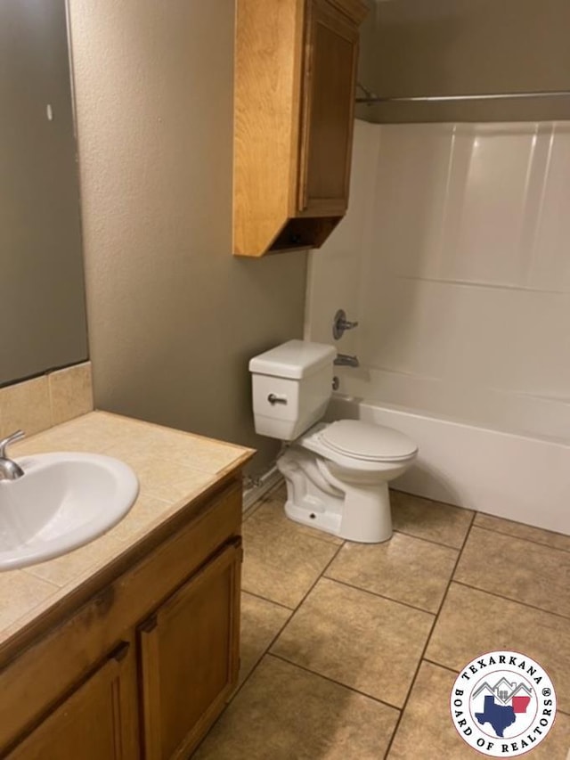 2415-2417 Laurel, Texarkana, AR 71854 - full bath with vanity, toilet, shower / washtub combination, and tile patterned flooring