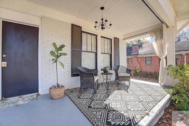 view of patio / terrace featuring covered porch