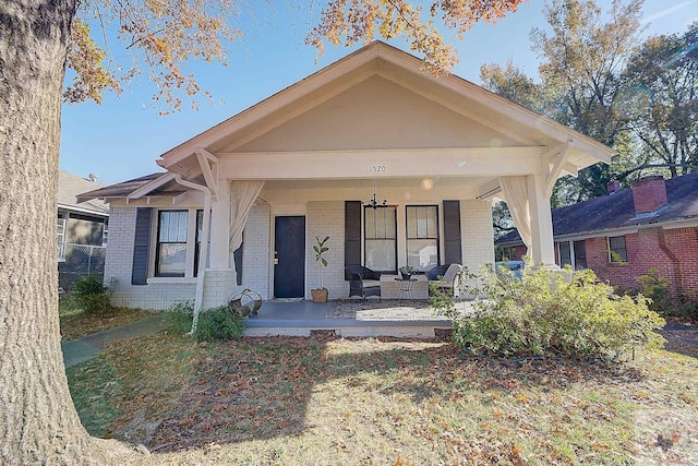 view of front of home with a porch