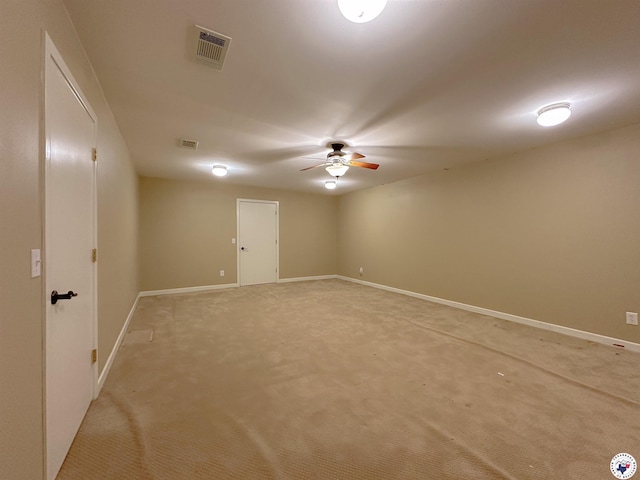 5082 Fm 44 W, Dekalb, TX 75559 - empty room with a ceiling fan, baseboards, and light colored carpet