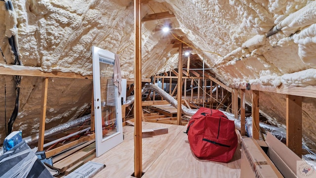 view of attic