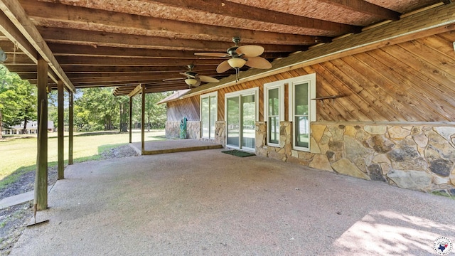 1135 Cook Rd, Texarkana, AR 71854 - view of patio featuring a ceiling fan