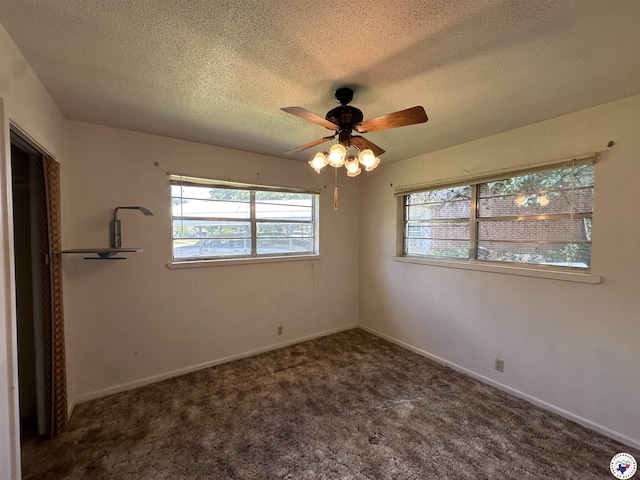 216 W Pioneer St, Wake Village, TX 75501 - carpeted spare room with a ceiling fan and a textured ceiling