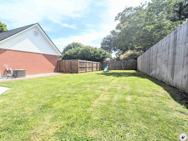 3815 Wyatt Ln, Texarkana, TX 75503 - view of yard with central air condition unit and a playground