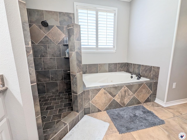 3815 Wyatt Ln, Texarkana, TX 75503 - full bath featuring a jetted tub, walk in shower, and baseboards
