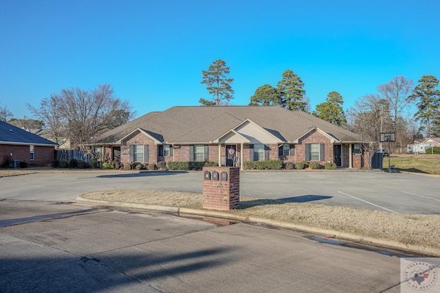 view of single story home