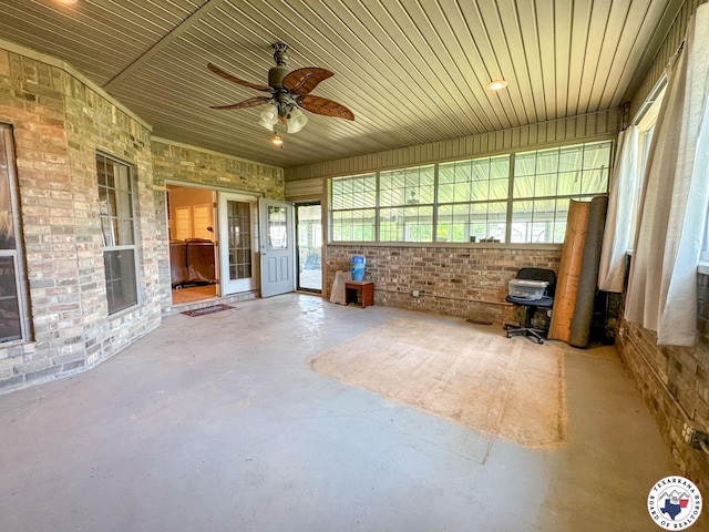 25 County Road 1905, Linden, TX 75563 - sunroom / solarium featuring a ceiling fan