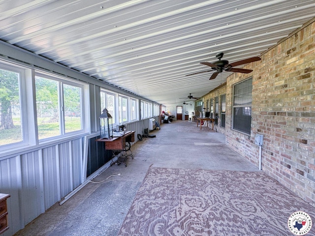 25 County Road 1905, Linden, TX 75563 - sunroom featuring a ceiling fan