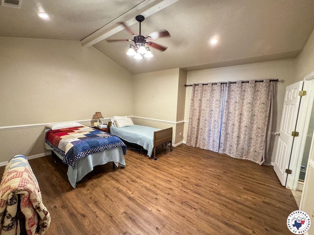25 County Road 1905, Linden, TX 75563 - bedroom with wood finished floors, baseboards, a ceiling fan, and recessed lighting