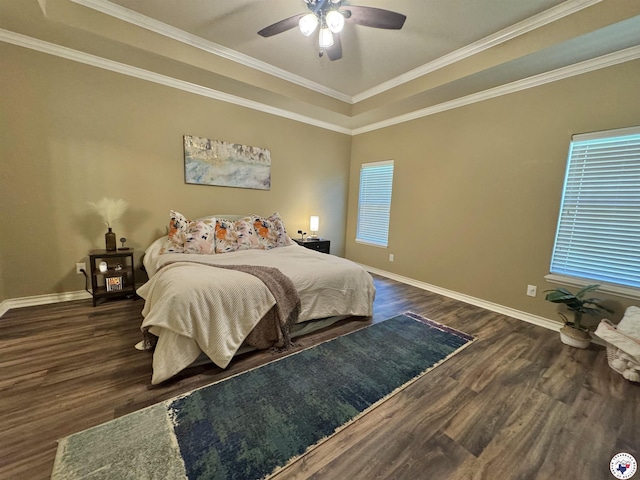 22 Heritage Blvd, Texarkana, TX 75501 - bedroom with wood finished floors, ornamental molding, and ceiling fan