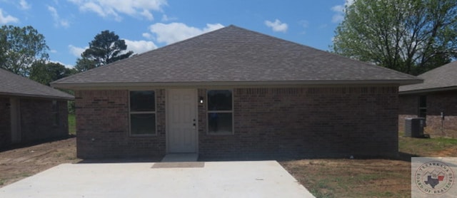 view of front of house with cooling unit