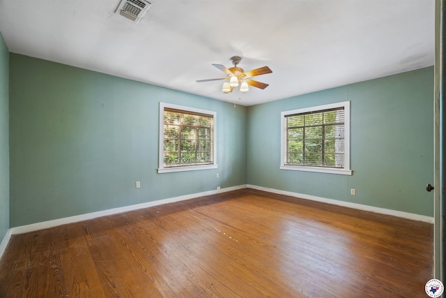 6008 E 9th St, Texarkana, AR 71854 - spare room with ceiling fan and wood finished floors
