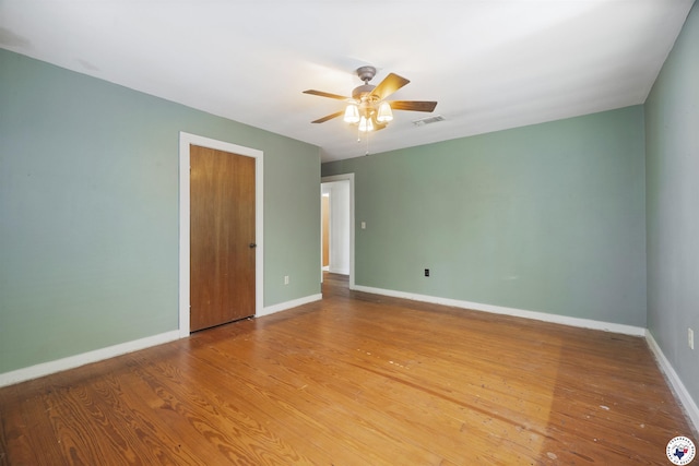 6008 E 9th St, Texarkana, AR 71854 - unfurnished bedroom with wood finished floors and ceiling fan