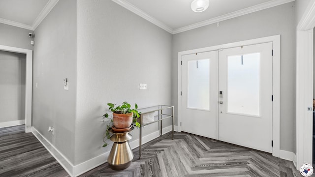 155 Lillian Ln, Texarkana, TX 75501 - entryway with ornamental molding and french doors