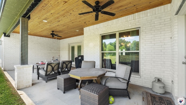 155 Lillian Ln, Texarkana, TX 75501 - view of patio featuring ceiling fan