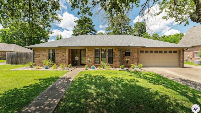 509 Brown Dr, Wake Village, TX 75501 - single story home with a garage, concrete driveway, brick siding, and roof with shingles