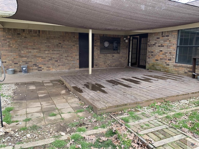 view of patio / terrace featuring a wooden deck