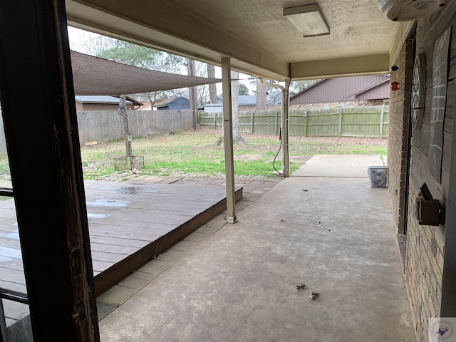 view of patio featuring a fenced backyard