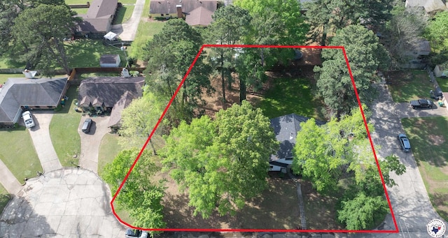 3009 Crestridge Dr, Texarkana, TX 75503 - bird's eye view featuring a residential view