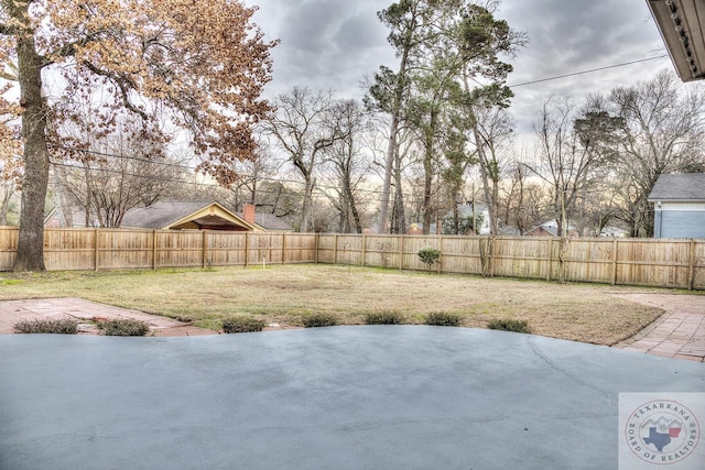 view of yard featuring a patio