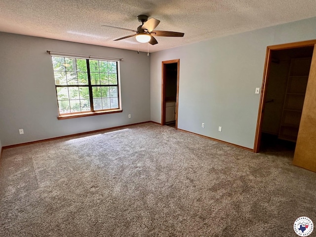 3119CLEARCREE Clear Crk, Texarkana, TX 75503 - carpeted spare room featuring a ceiling fan, a textured ceiling, and baseboards