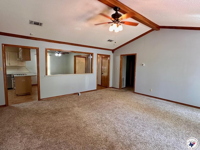 3119CLEARCREE Clear Crk, Texarkana, TX 75503 - empty room with ceiling fan, light carpet, baseboards, and a textured ceiling