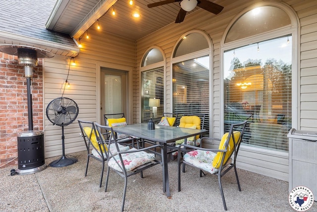 6404 N Park Rd, Texarkana, TX 75503 - view of patio with ceiling fan and outdoor dining space