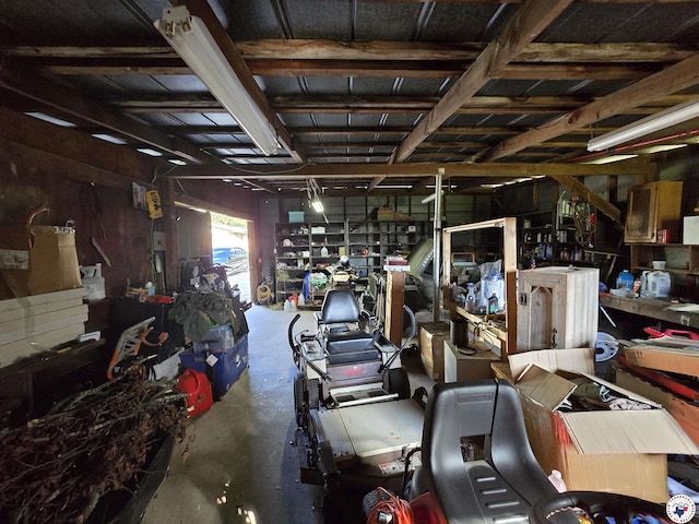 123 Texas Ln, New Boston, TX 75570 - garage with a workshop area