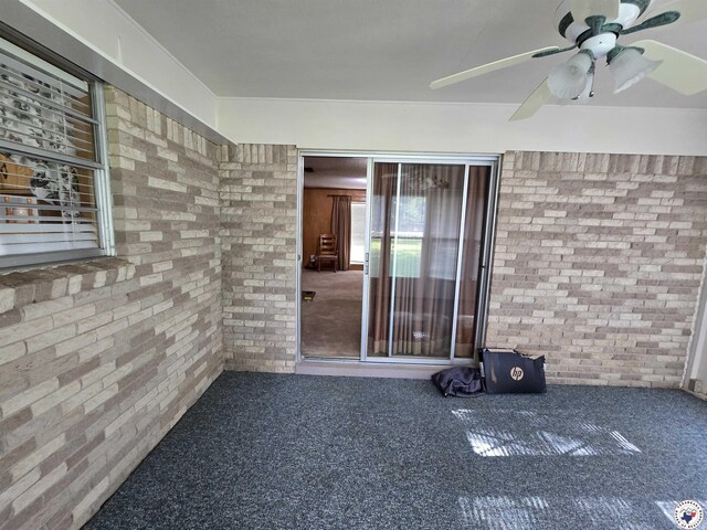 123 Texas Ln, New Boston, TX 75570 - doorway to property with ceiling fan