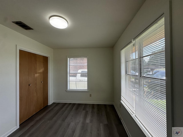 interior space featuring dark hardwood / wood-style flooring