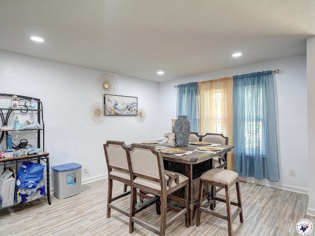 43 Broadmoor Dr, Texarkana, AR 78154 - dining room with light wood-style flooring and recessed lighting