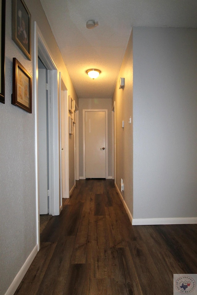 hall featuring dark hardwood / wood-style floors