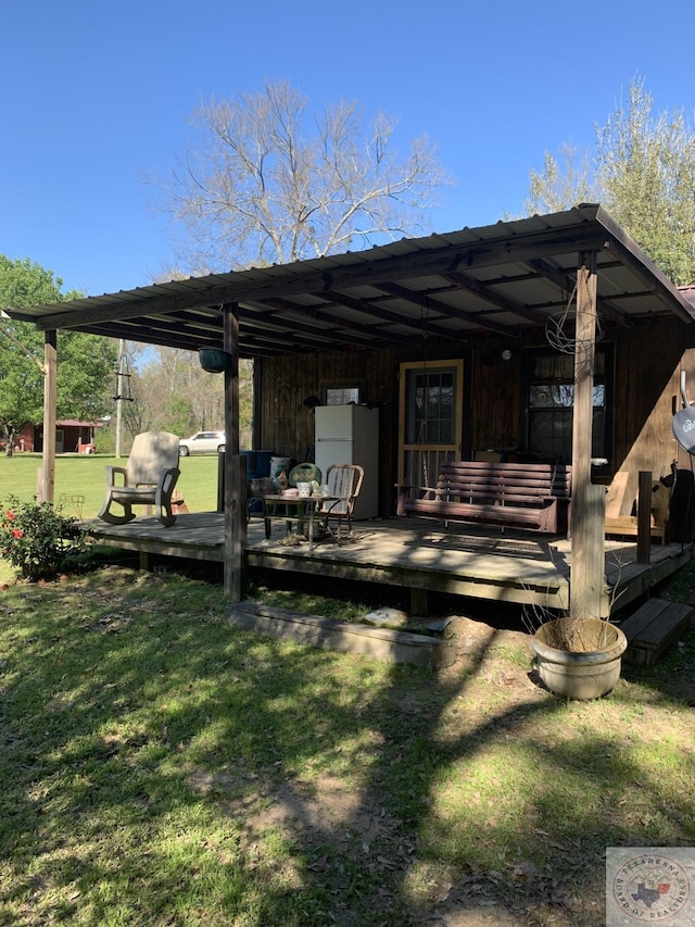 exterior space featuring a deck