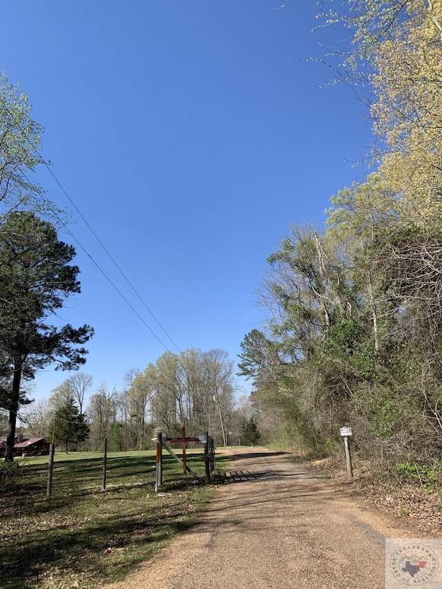 view of road featuring a rural view