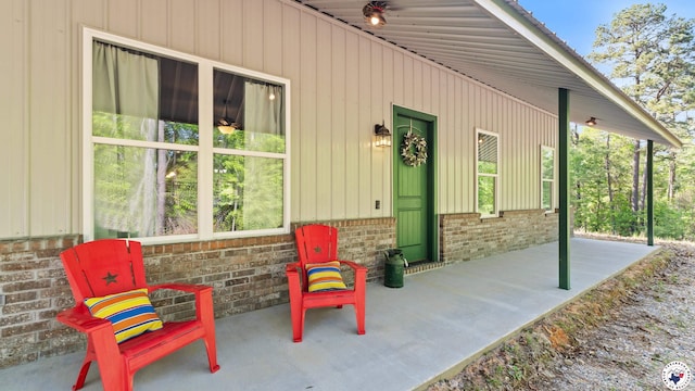 view of patio / terrace with a porch