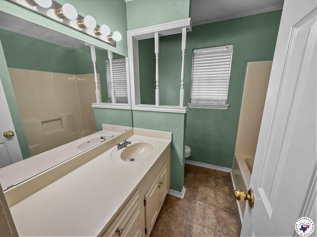 307 Kimball Cir, Wake Village, TX 75501 - full bath featuring toilet, vanity, and baseboards