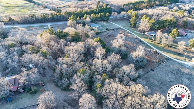 drone / aerial view with a rural view