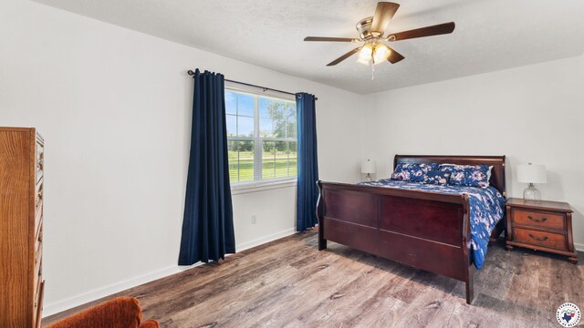 8809 N Kings Hwy, Texarkana, TX 75503 - bedroom featuring wood finished floors and a ceiling fan