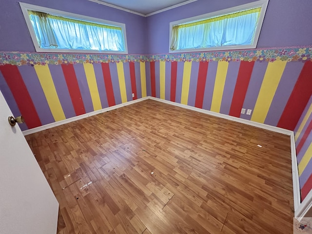 empty room featuring hardwood / wood-style flooring