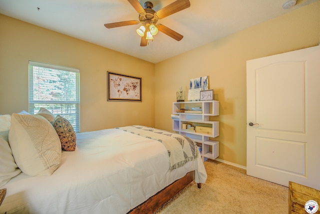 3428 Garrett Ln, Texarkana, TX 75503 - bedroom featuring light carpet and a ceiling fan