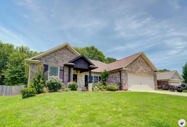 3428 Garrett Ln, Texarkana, TX 75503 - craftsman house with brick siding, an attached garage, and driveway