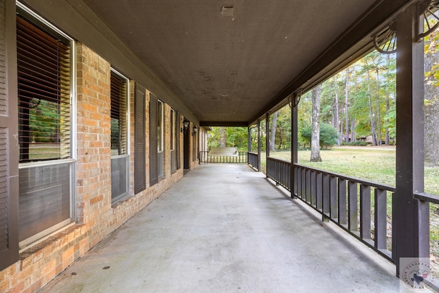 view of patio with covered porch