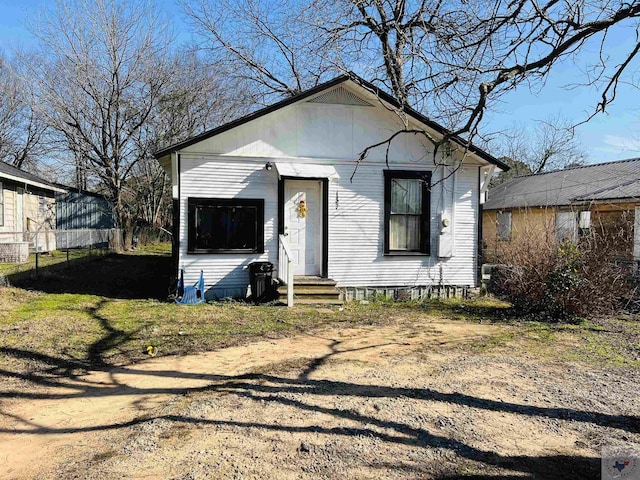 view of bungalow