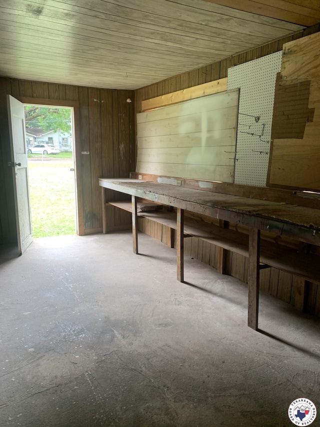 209 E 35th St, Texarkana, AR 71854 - miscellaneous room featuring wooden walls