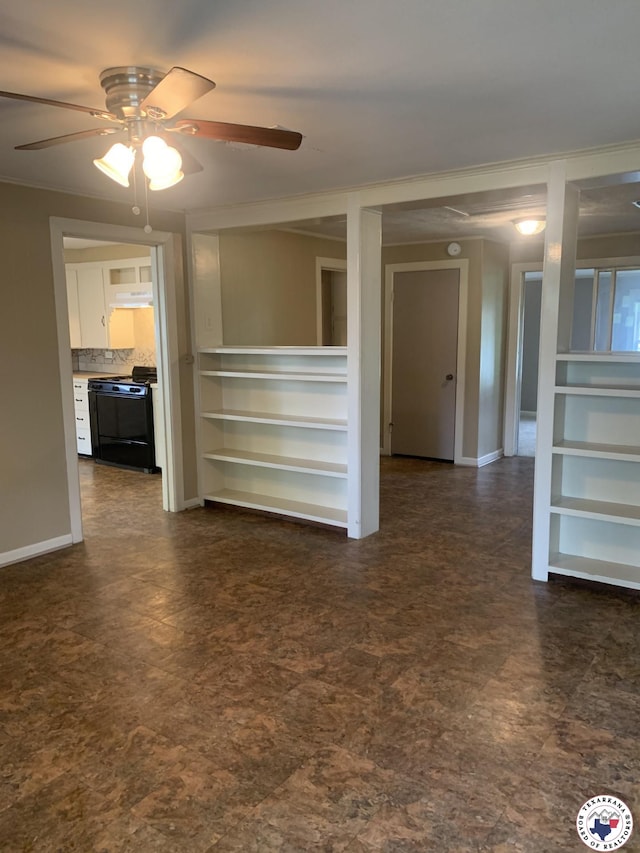 209 E 35th St, Texarkana, AR 71854 - empty room with ceiling fan and ornamental molding