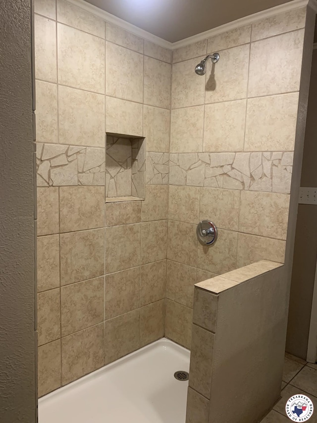 209 E 35th St, Texarkana, AR 71854 - full bathroom with ornamental molding and tiled shower