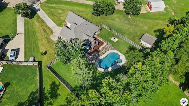 6 Stonewall Cir, Texarkana, TX 75503 - aerial view of a pool area